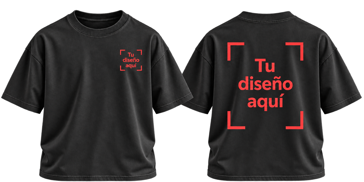 Playera personalizada · 300 g · 2XL / 3XL, negro
