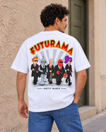 Futurama - CARTOON HEAVY, playera blanca, espalda
