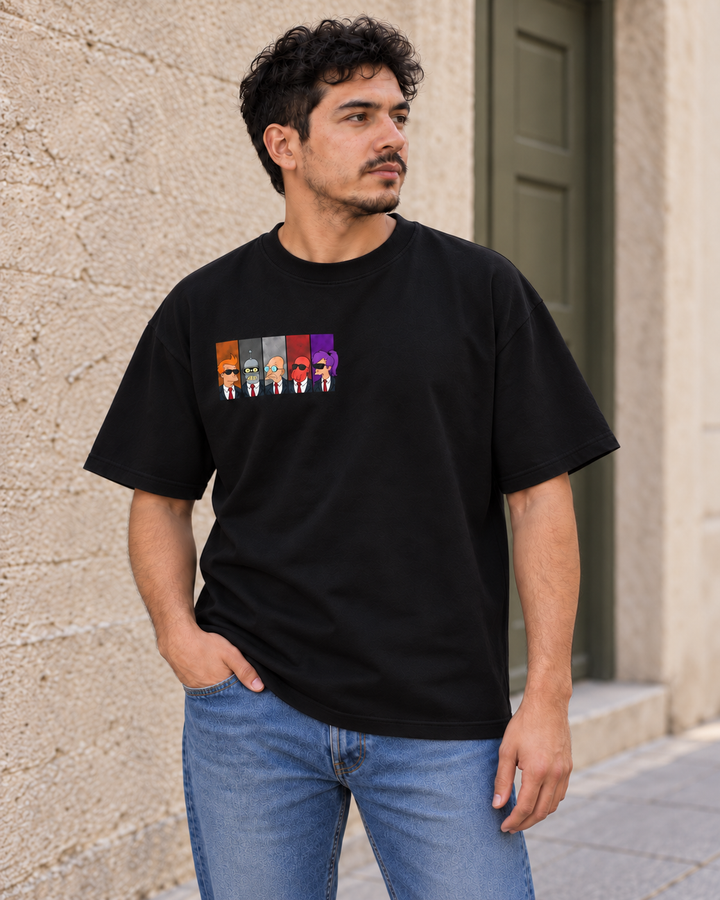 Futurama - CARTOON HEAVY, playera negra, frente