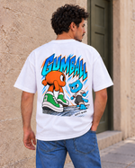 Gumball - CARTOON HEAVY, playera blanca, espalda