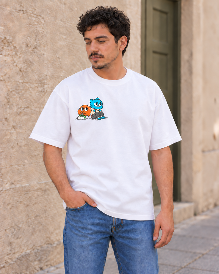 Gumball - CARTOON HEAVY, playera blanca, frente