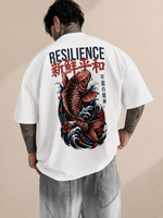 Playera Koi blanca, vista trasera