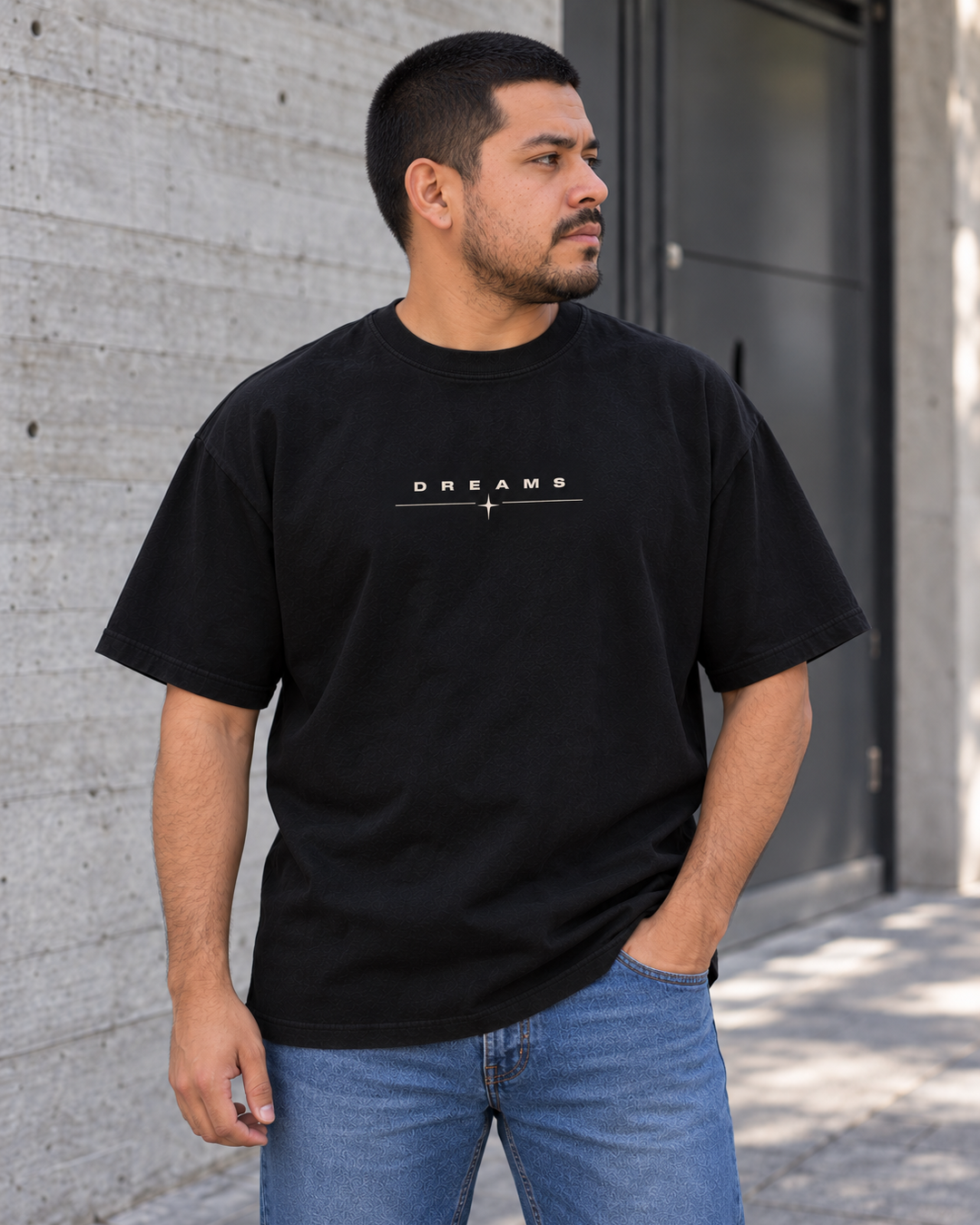 Playera Dreams de MINIMALISTIC URBAN, negra, vista frontal