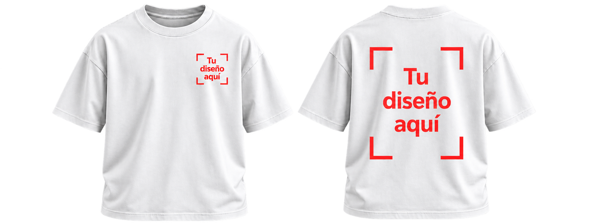 Playera personalizada · 300 g · 2XL / 3XL, blanco