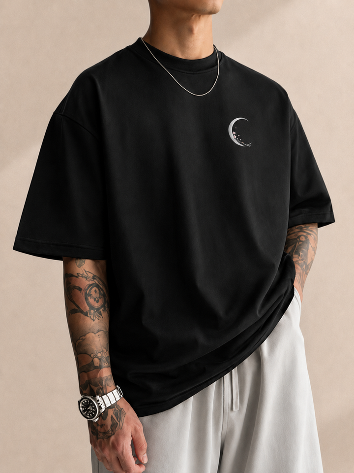 Playera Yang negro, vista frontal