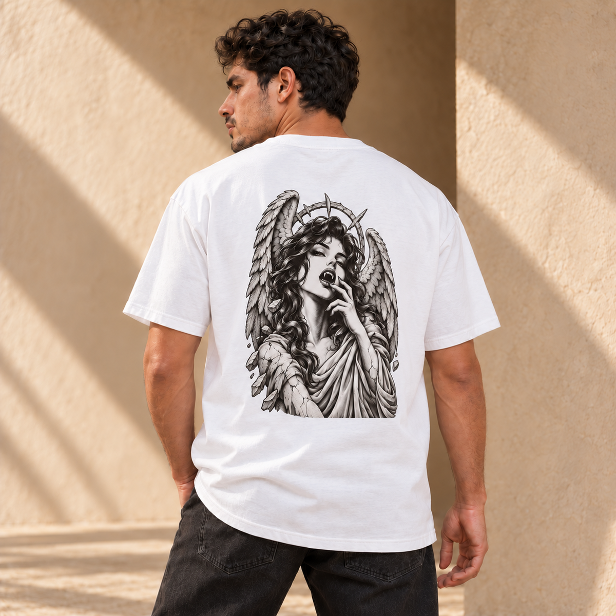 Chica Piedra · YOUR ONLY STYLE FUCK BOY, playera blanca, espalda