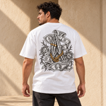 Mano Calaca Money · YOUR ONLY STYLE FUCK BOY, playera blanca, espalda