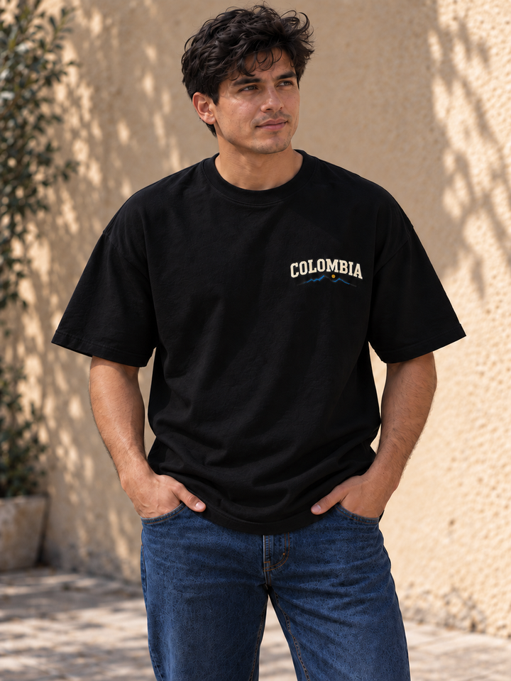 TOUR RELAX COUNTRY Colombia, playera negra, frente