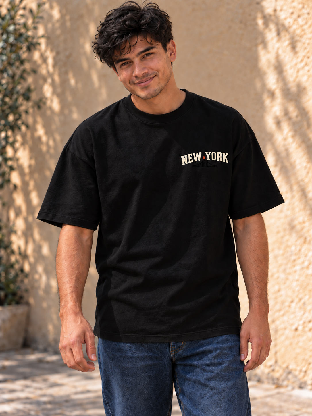 TOUR RELAX COUNTRY New York, playera negra, frente