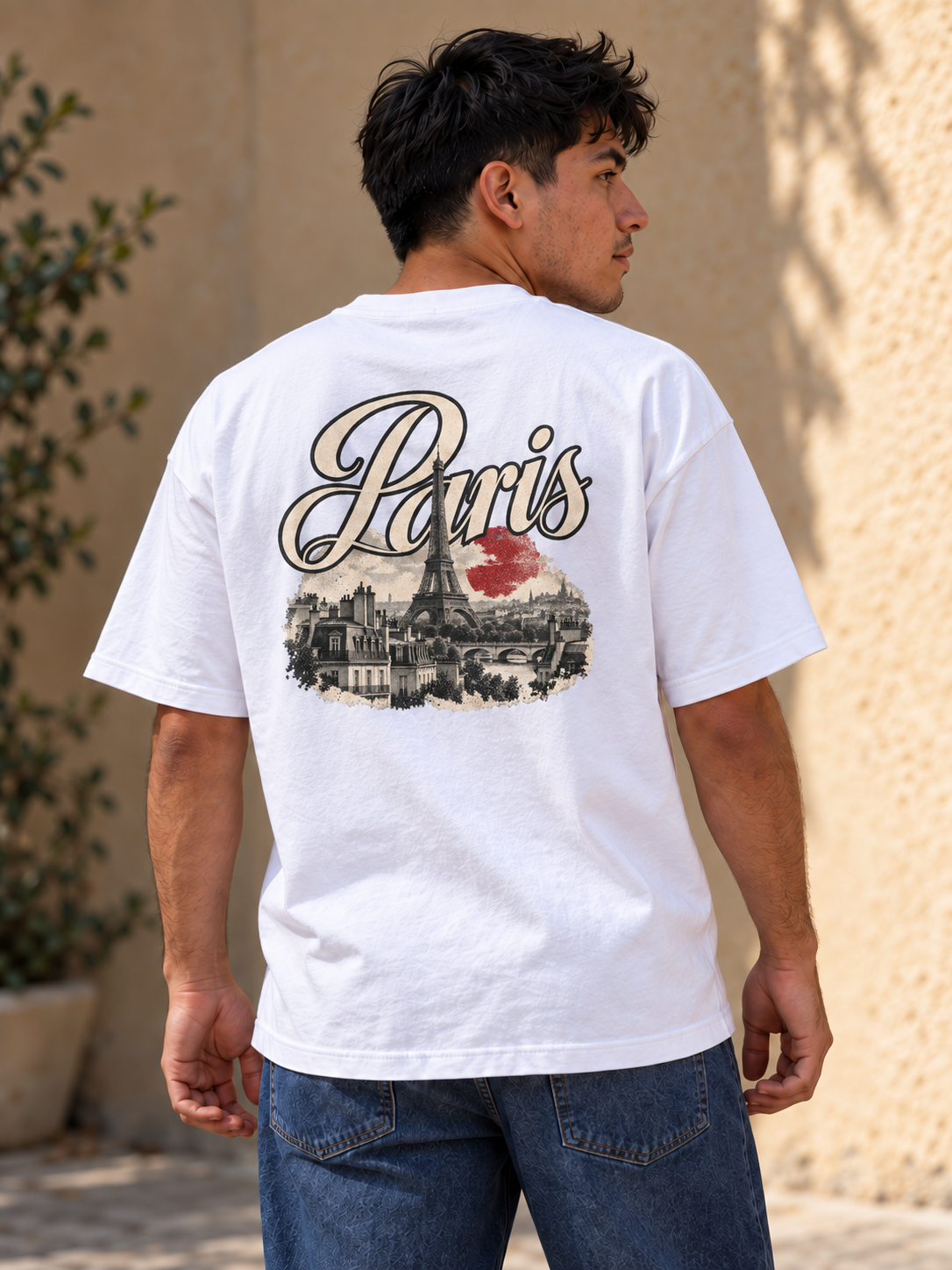 TOUR RELAX COUNTRY Paris, playera blanca, espalda
